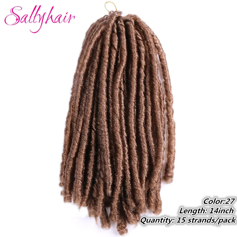 Sallyhair 14inch Synthetic Faux Soft Afro Dreadlock Crochet Braids