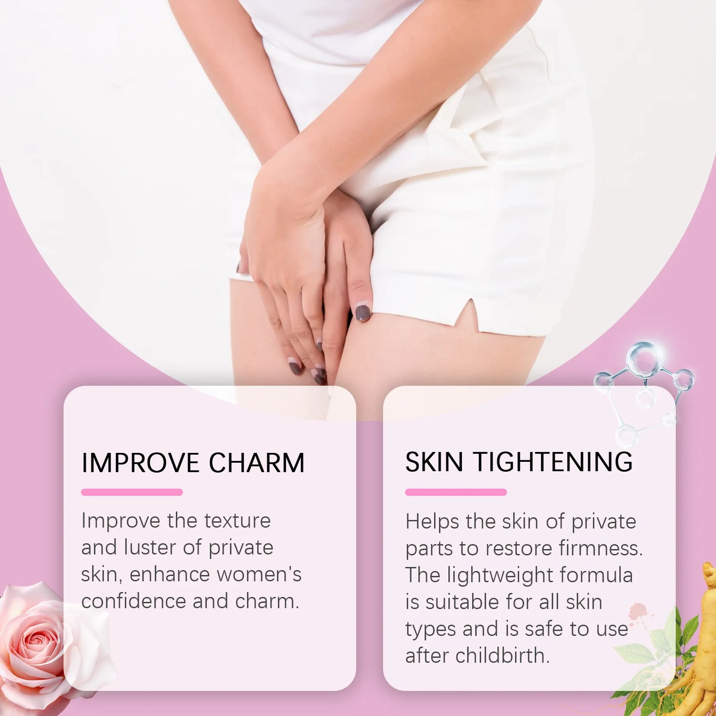 North Moon Rose Private Parts Care Oil Reducing Dirt Brightening Skin Balance Hormones Keep Firming Women Body Moisturizing Oils
