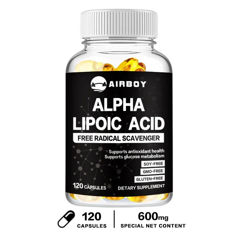 Airboy Alpha Lipoic Acid 600mg – Brain, Heart & Nerve Health Antioxidant