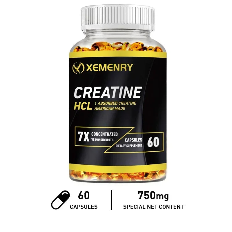 Xemenry Creatine HCl Capsules – Muscle, Energy & Cognitive Boost