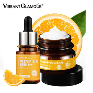 VIBRANT GLAMOUR Vitamin C Face Cream+Essence 2 Piece Set