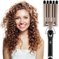 5-tube curler for fast heating and large waves, iron ceramic 3 tube curler suitable for all types of hair