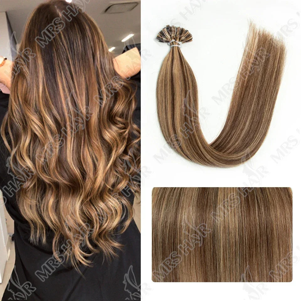 Blonde Natural U Tip Fusion Hair Extensions