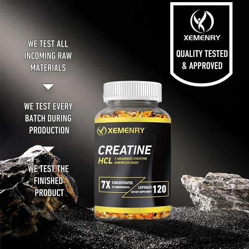 Xemenry Creatine HCl Capsules – Muscle, Energy & Cognitive Boost