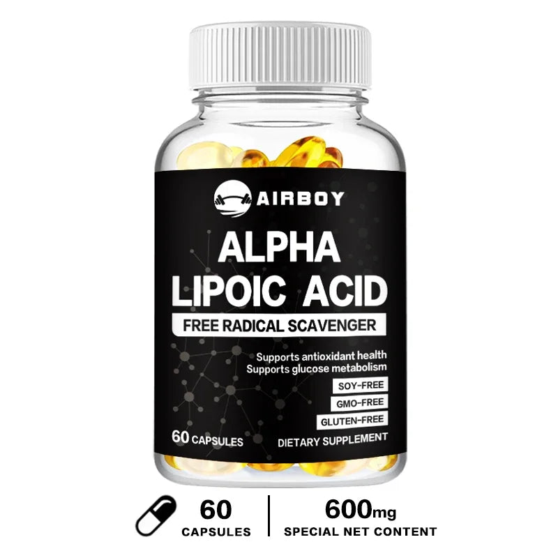 Airboy Alpha Lipoic Acid 600mg – Brain, Heart & Nerve Health Antioxidant