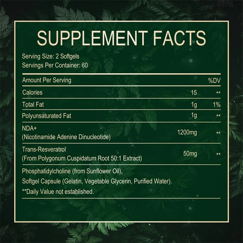 Pslalae NAD+ Resveratrol – Anti-Aging, Energy & Cell Health Supplement