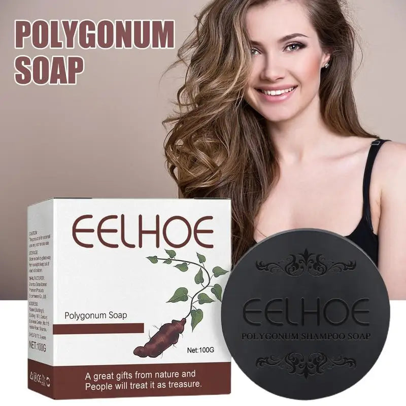 Polygonum Hair Darkening Shampoo Soap Bar Repair Gray White Hair Color To Black Shampoo Soap Nourishing Shampoo Soap Bar