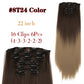 Alileader Synthetic Clip-on Hair Extensions Straight/Curly