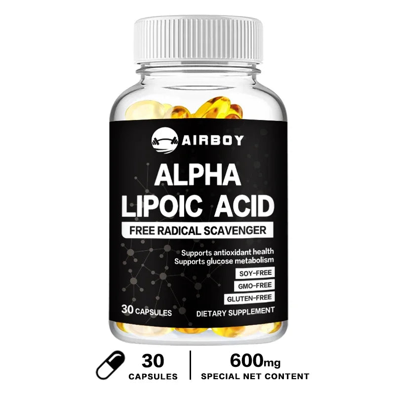 Airboy Alpha Lipoic Acid 600mg – Brain, Heart & Nerve Health Antioxidant