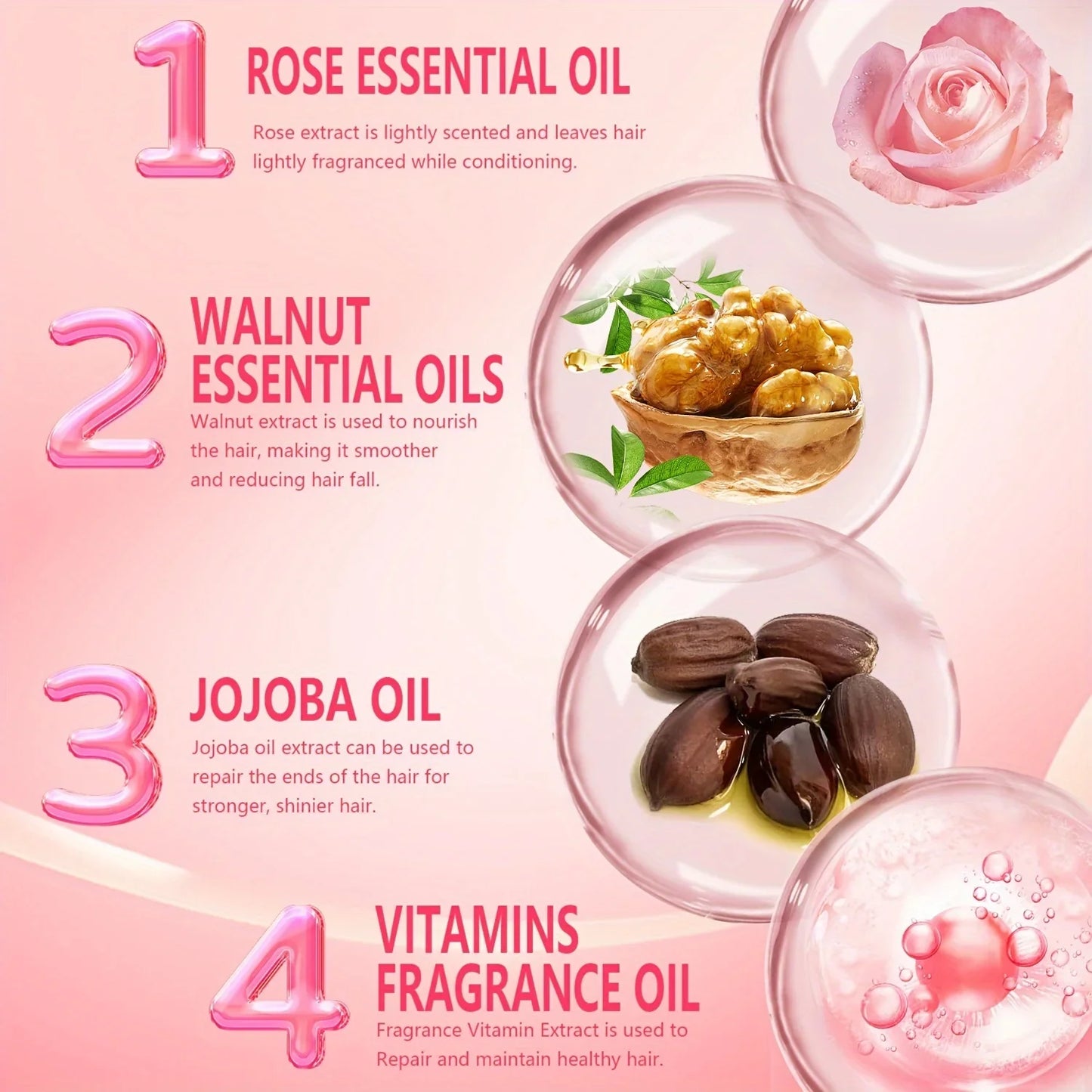 No Rinse Hair Treatment Serum with Argan Macadamia Avocado Oils Vitamins a C E Moisturizing Conditioner for Men & Women Haircare Fragrance