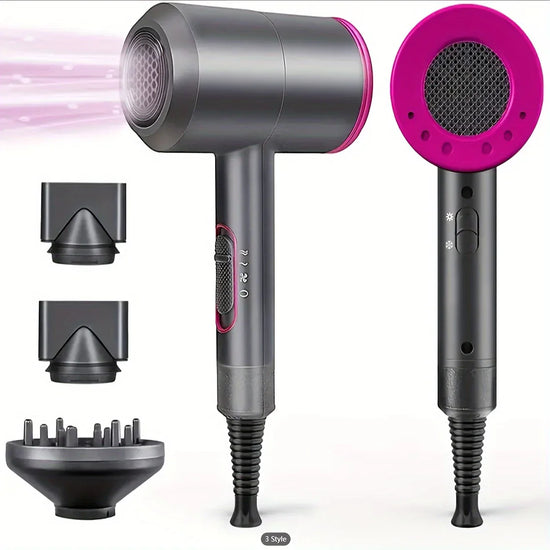 Professional Hair Dryer With Diffuser Ionic Conditioning - Powerful, Fast Hairdryer Blow Dryer, AC Motor Heat Hot And Cold Wind Constant Temperature Hair Care Without Damaging Hair