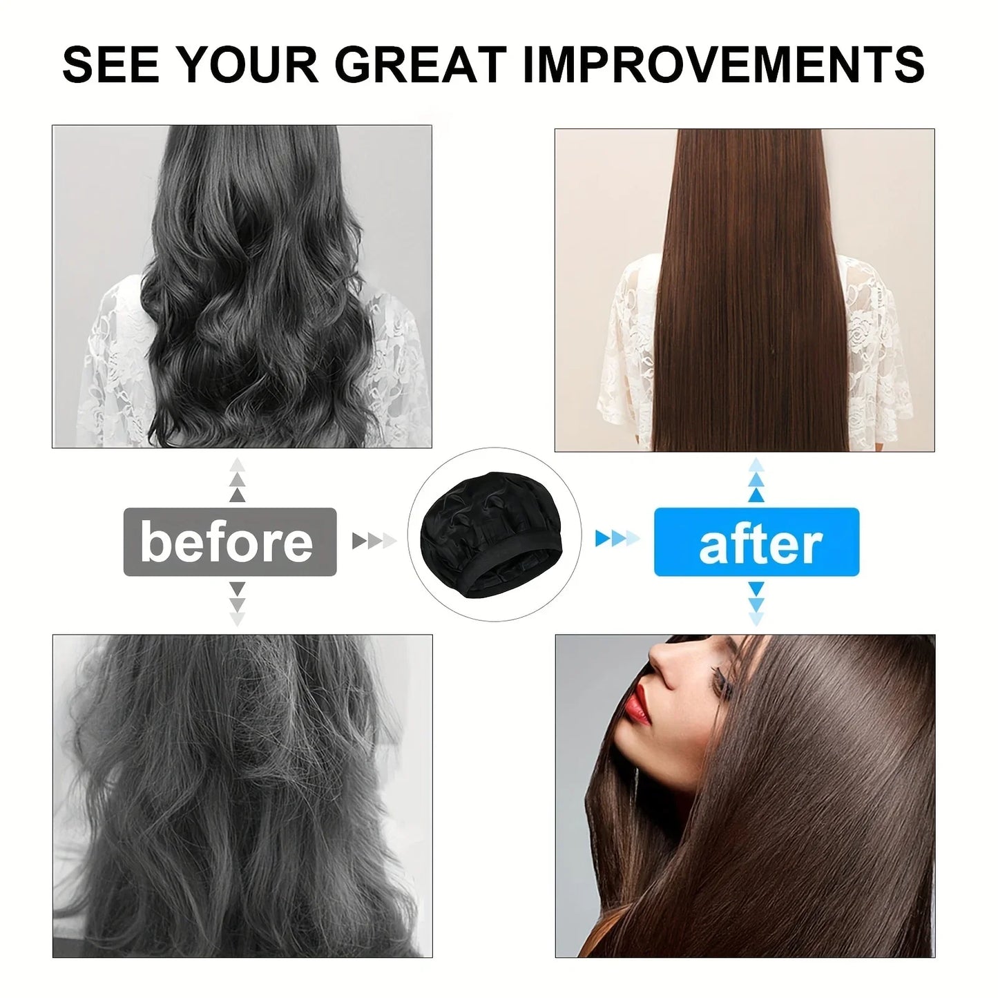1pc Deep Conditioning Hot Cap Without Cord Steamer Deep Hair Care Cap Hair Styling And Care Steam Cap | Hot Therapy And Spa Evaporation Gel Cap