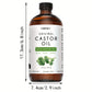 Castor Oil for Hair and Skin – 16oz Glass Bottle