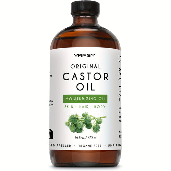 Castor Oil for Hair and Skin – 16oz Glass Bottle